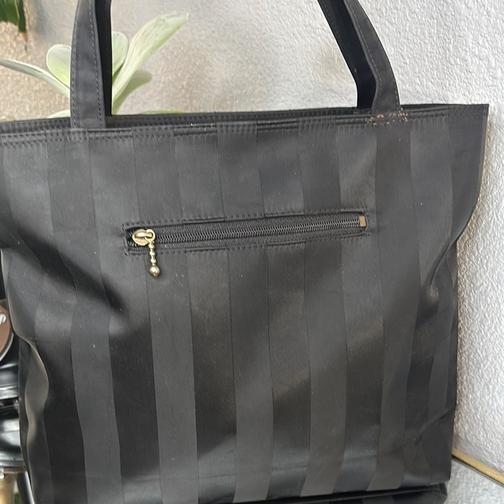 Black Striped Women's Bag - Picture 3 of 8